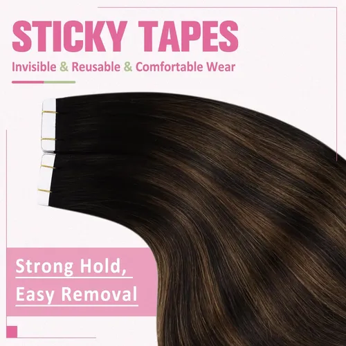 Extensiones De Pelo Con Cinta Adhesiva Youngsee Brown Balaya