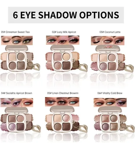 Paleta De Sombras Glitter 4 Colores Lzmyttbd C06