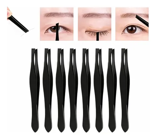 Pincita De Depilar X12 Ud Acero Inoxidable Cejas Profesional