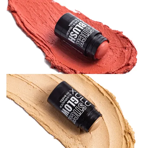 Set Stick Glow Blush Iluminador Y Rubor En Barra Xulu Tono Del Maquillaje Rosy – Daylight