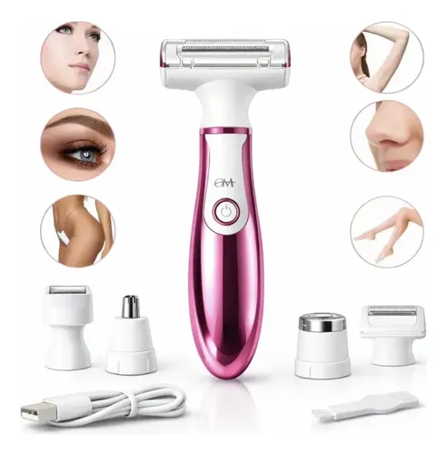 Depiladora Eléctrica Mujer 4 En 1 Recarga Usb Facial Cuerpo