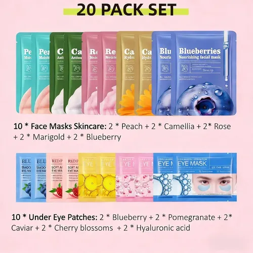[20 Pack] Mascarillas Faciales Neecio