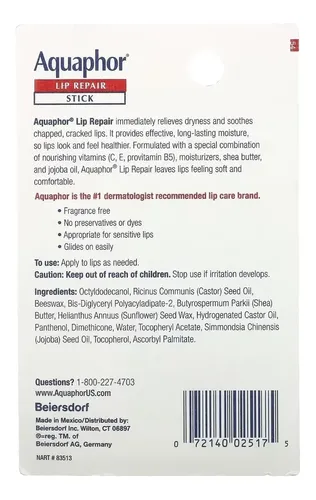 Kit de bálsamo labial Aquaphor C 2