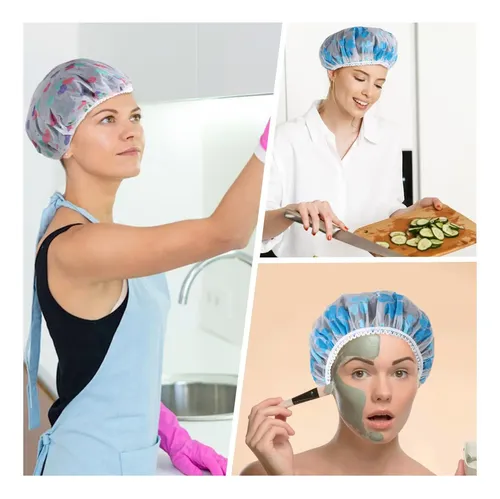 Gorro De Baño Elástico Impermeable Reutilizable De 12 Piezas 12 Types