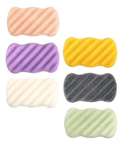 Esponja Konjac Natural Pura, Paquete De 6