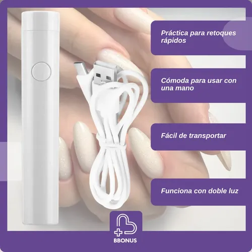 Mini Lámpara Uv Led Portátil Para Uñas Gel Nail Art