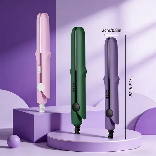 Plancha De Pelo Hsiwhv Mini, Rizador Doble, Cerámica
