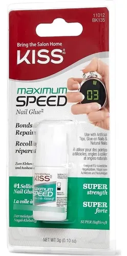 Pegamento De Uñas Kiss Maximum Speed 6 Unid