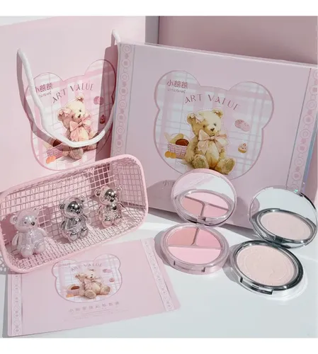 Ry. Set De Maquillaje Rosa Con Cadena, Caja Regalo, /cj