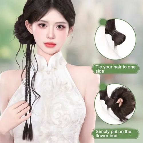 (nb) Extensión De Cabello Sintético Con Moño De Cola De Caba