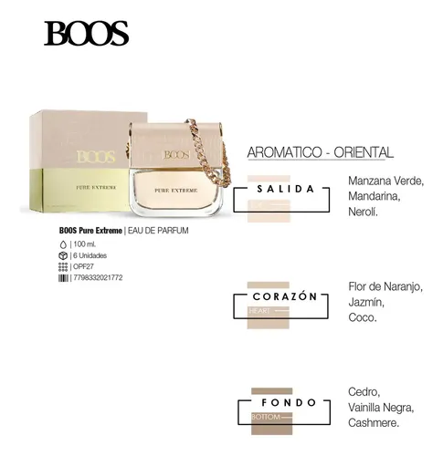 Perfume Boos Pure Extreme 100ml Con Neceser De Volumen De La Unidad 100 Ml