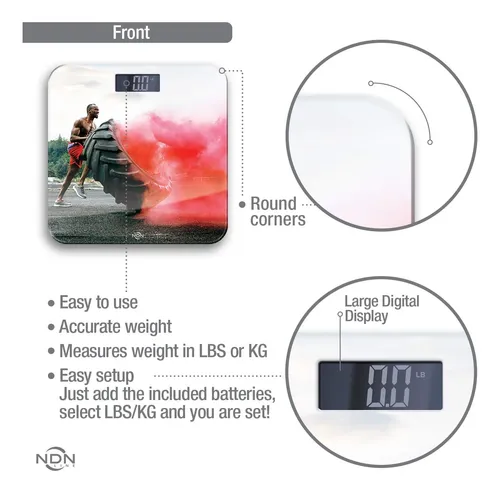 Báscula De Baño Digital Ndn Line Con Pantalla Grande