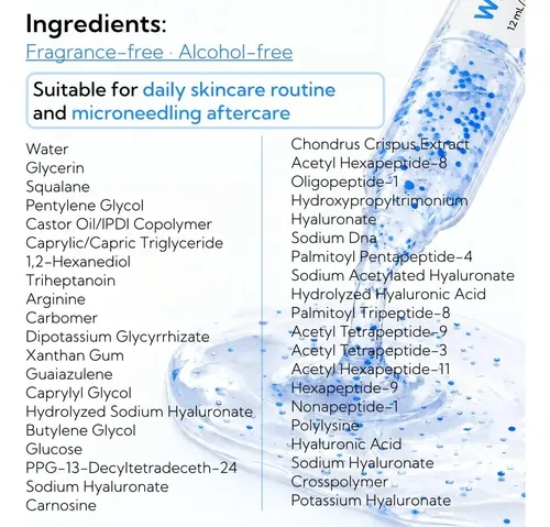 Plump Pdrn 8d Hyaluronic Acid Serum Tubes, Microneedling