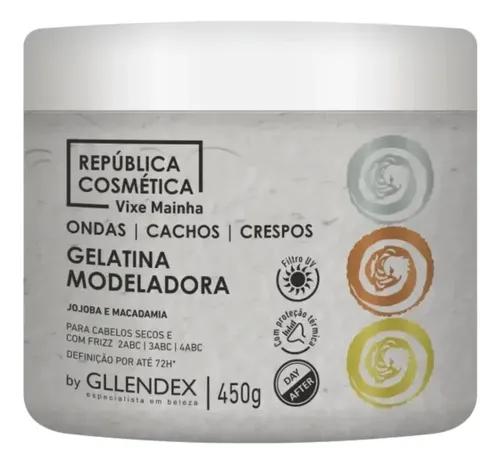 Gelatina Modeladora De Rulos Gllendex Vixe Mainha 450 Grs