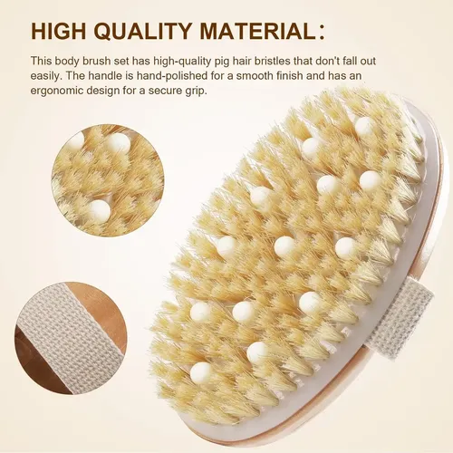 Set De 4 Cepillos Exfoliantes Para Cuerpo Y Circulación De P