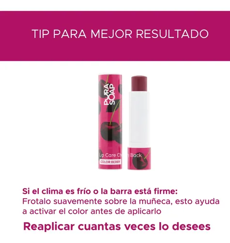 Bálsamo Labial Hidratante Con Color Blackberry Pura Soap