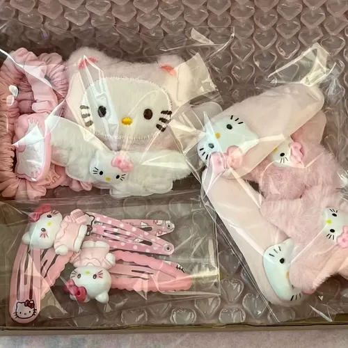 14 Clips Para Hello Kitty Camisa Rosa Regalo San Valentín 14 Piezas