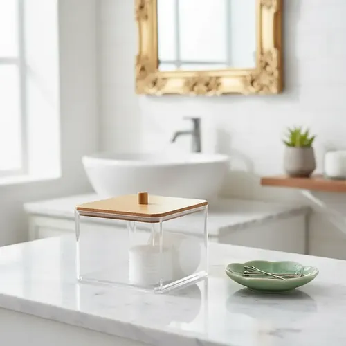 Dispenser Organizador Discos Pads Algodon Maquillaje Pettish