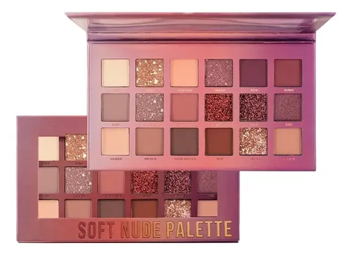 Ruby Rose Soft Nude paleta de sombras ojos rosa claro