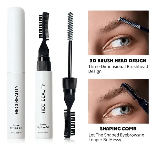 Gel Fijador Para Cejas Con Cepillo Y Peine 3d