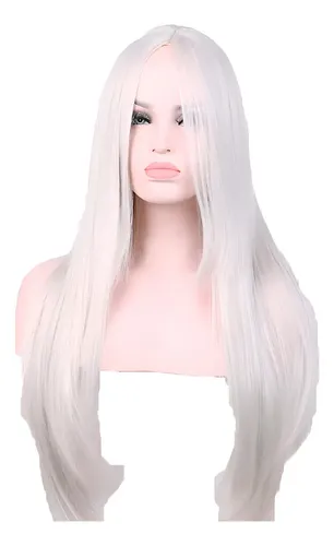 Peluca Lacia Gris Simil Natural Teatro Oncológica Cosplay