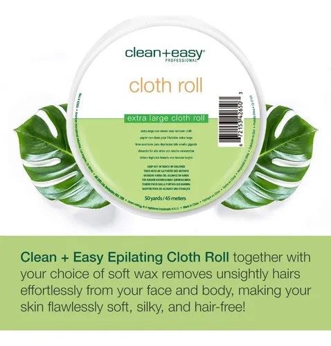 Tiras De Cera Roll Clean + Easy, Tela Extra Grande De 50 M