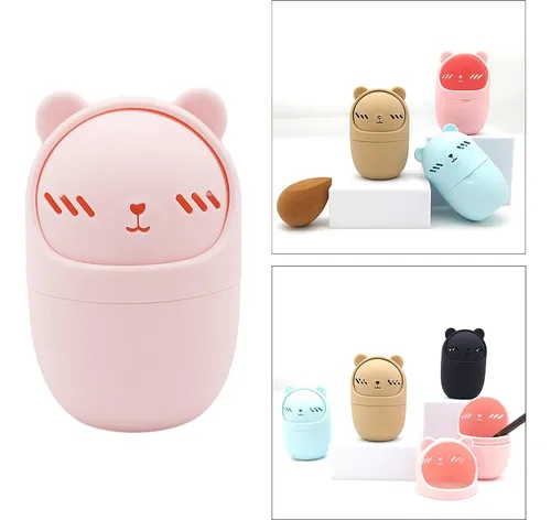 Soporte De Silicona Para Esponja De Maquillaje, Estuche Rosa