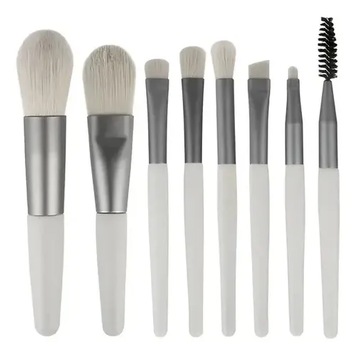 Set X8 Brochas De Maquillaje Pelo Sintético