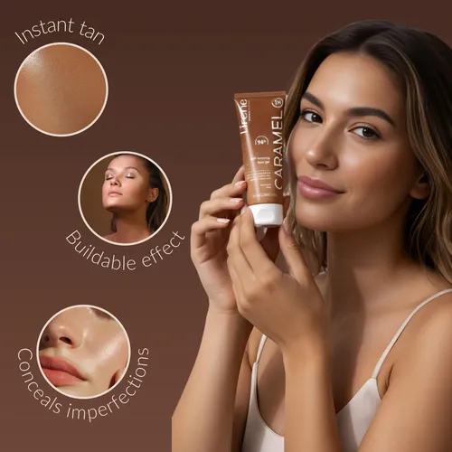 Gel Facial Autobronceador Lirene Caramel 75ml
