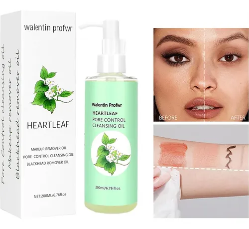 Aceite De Limpieza Facial Con Hoja De Corazón 6.76oz