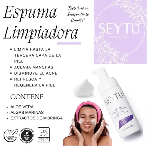 Espuma De Limpieza Profunda Seytú Omnilife Aloe Vera Acné