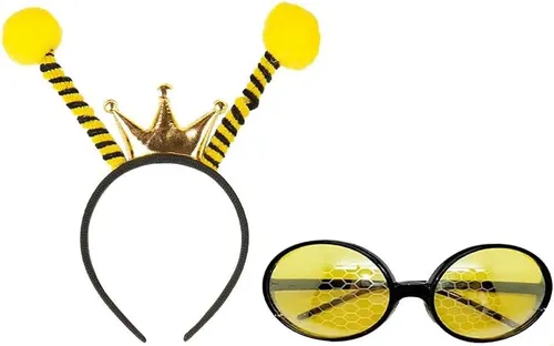 De 2 Piezas Lentes Con Diadema De Abeja Cintas Para El Pelo A