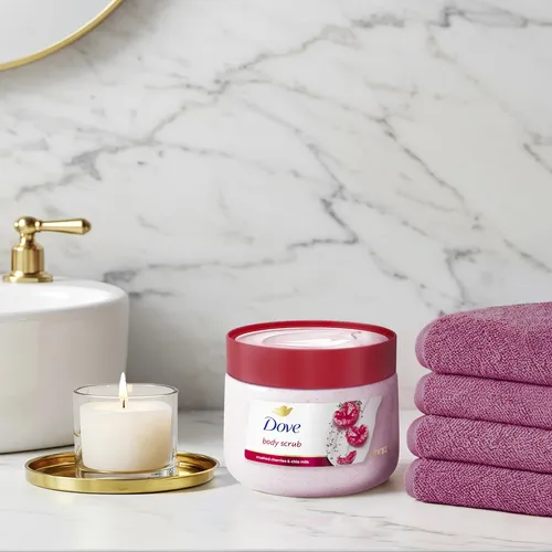 Exfoliante Corporal Dove Con Cerezas Y Leche De Chía, 15 Onz
