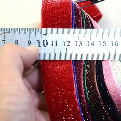 8 Piezas De Cinta De Terciopelo Brillante De 2 Yardas