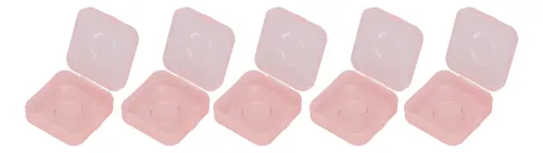 Estuche Powder Puff Para Almacenamiento De Maquillaje Rosa T