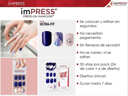 Uñas Impress Postizas Importadas Kiss Stiletto Symphony