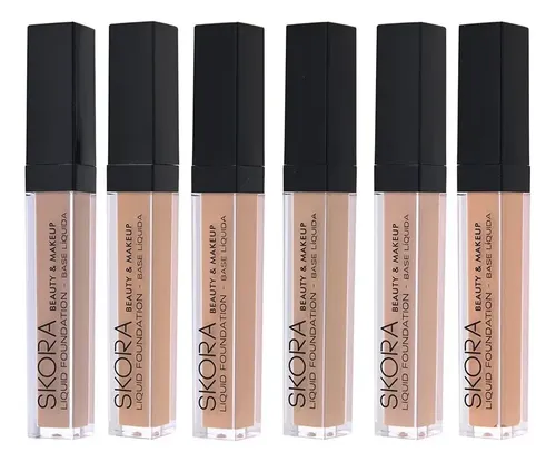 Base Liquida Correctora Skora C/ Aplicador Make Up Natural Tono