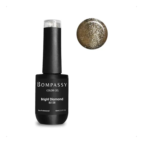 Bompassy Esmalte Gel Uv/led Coleccion The Platinum Era 15ml Color B5138 Bright Diamond