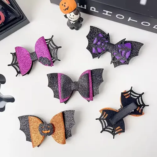 Hebillas Moños Halloween Broche De Pelo X2