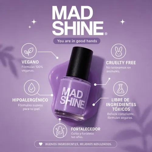 Base Coat Fortalecedor Uñas 11ml Secado Rapido Mad Shine