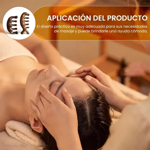 A 1x#x 2 Peines Masajeadores De Cabeza De Sándalo Gua Sha C.