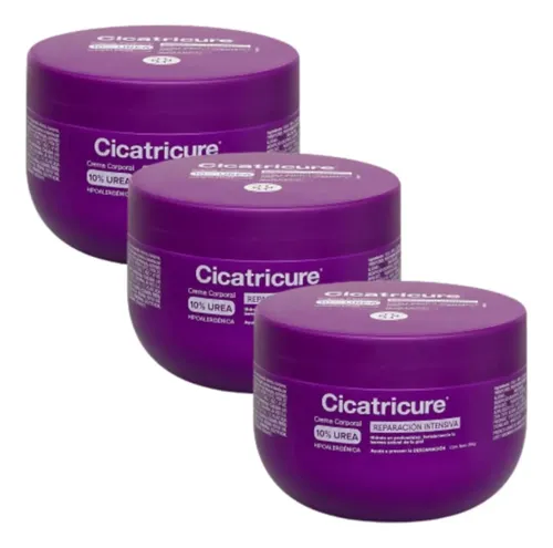 Cicatricure Crema Reparacion Intensiva Urea 10% 250g Pack 3u