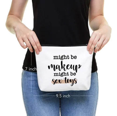 Bolsa De Maquillaje Ihopes+ Con Tema Divertido De Lona De 9,
