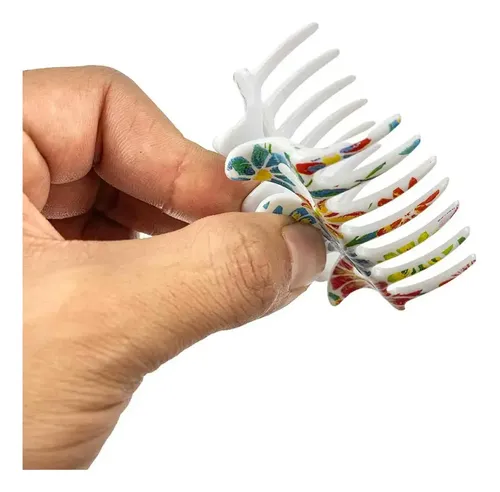Broche Mariposa Diseño Floral De Pelo Decorativo Pack X 6 Floral