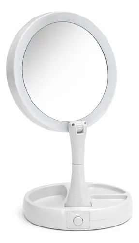 Espejo Portatil Con Luz Led Regulable Altura Y Recargable.