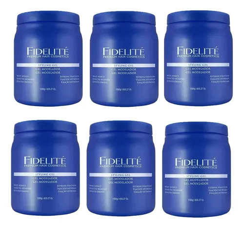 Combo Gel X12 Fijacion Extrema Efecto Humedo 1kg Fidelite