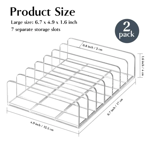 Tuzazo Organizador Acrílico Paleta De Sombras 7 Secciones