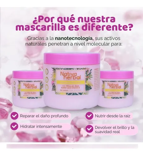 Mascarilla Capilar Nativa Herbal 300ml Reparación Intensa