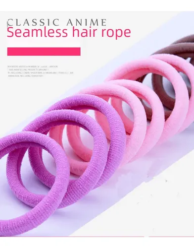 200 Gomas Para El Pelo, Accesorios Elásticos De Tela Negra.