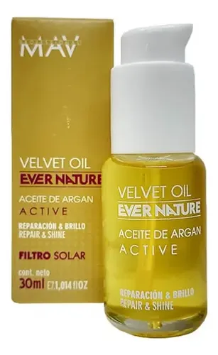 Serum Argan Reparador Brillo Filtro Uv Ever Nature 30ml Mav